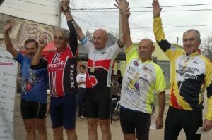 Triunfadores: los pedalistas uruguayenses ocuparon destacados lugares.