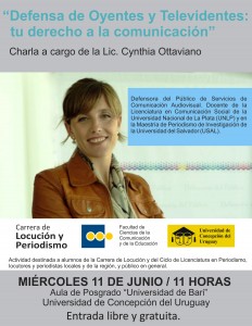 Afiche Charla Defensora del Público 2014