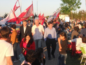 Visita de Hermes Binner a C del U - El Miércoles