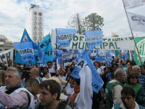 acto de movilización en Paraná-Blanc