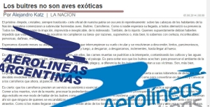 Insólitos-Buitre y condor Aerolineas