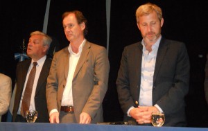 Antes de ir al auditorio inauguraron la planta de agua. (Foto: El Miércoles Digital).