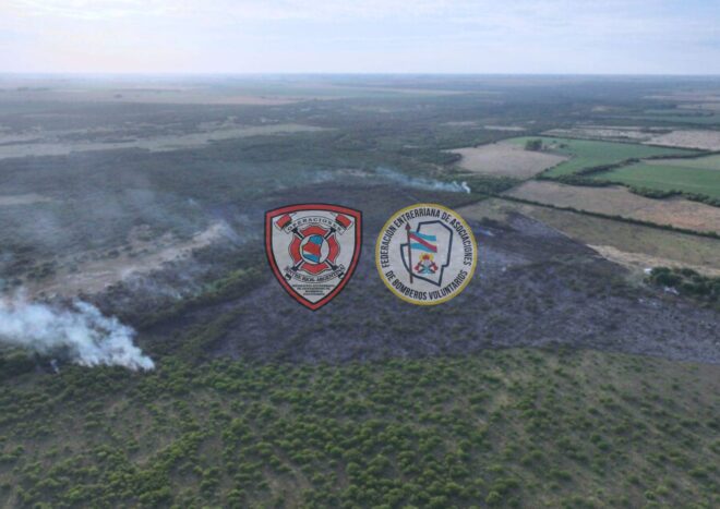 Los Bomberos de la región trabajaron en conjunto para apagar el fuego de 20 hectáreas - El Miércoles Digital