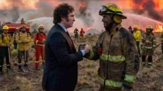 Milei agradece a los bomberos de la Patagonia, pero les redujo el presupuesto en un 78% - El Miércoles Digital