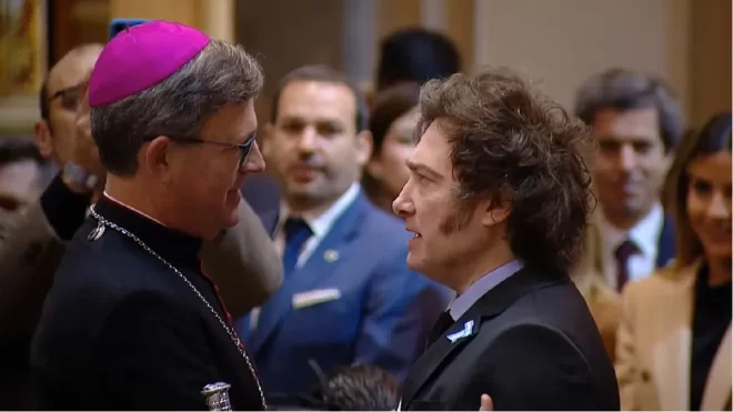Con Milei de frente, el Arzobispo García Cuerva hizo una fuerte crítica  social y política - El Miércoles Digital